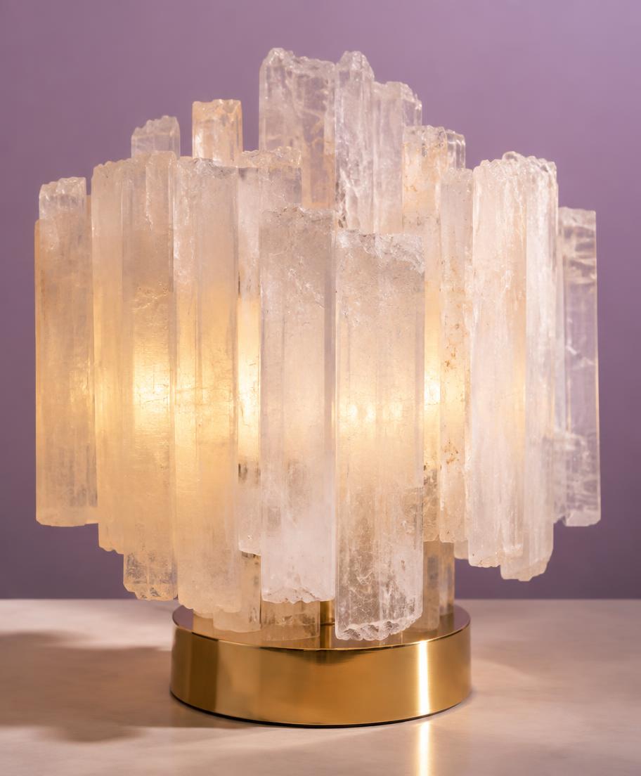 A curated collection of luminous quartz objects
